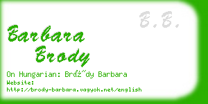 barbara brody business card